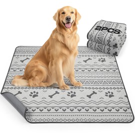 LOOBANI Washable Pee Pads for Dogs: 2-Pack Leak-Proof and Non-Slip Reusable Puppy Pads, Super Absorbent Whelping Pads for Potty Training, Playpens, Crates, Floors, Beds, and Couches, 34x36 in