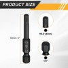 sourcing map Flat Hex Head Drill Bit H4.0 (4mm) Magnetic