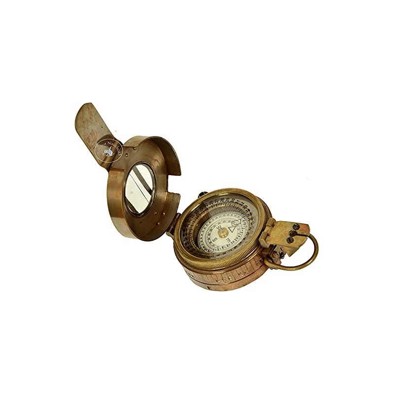 Vintage Compass Military Navigational Marine Brass Devices Pocket Nautical Navigational