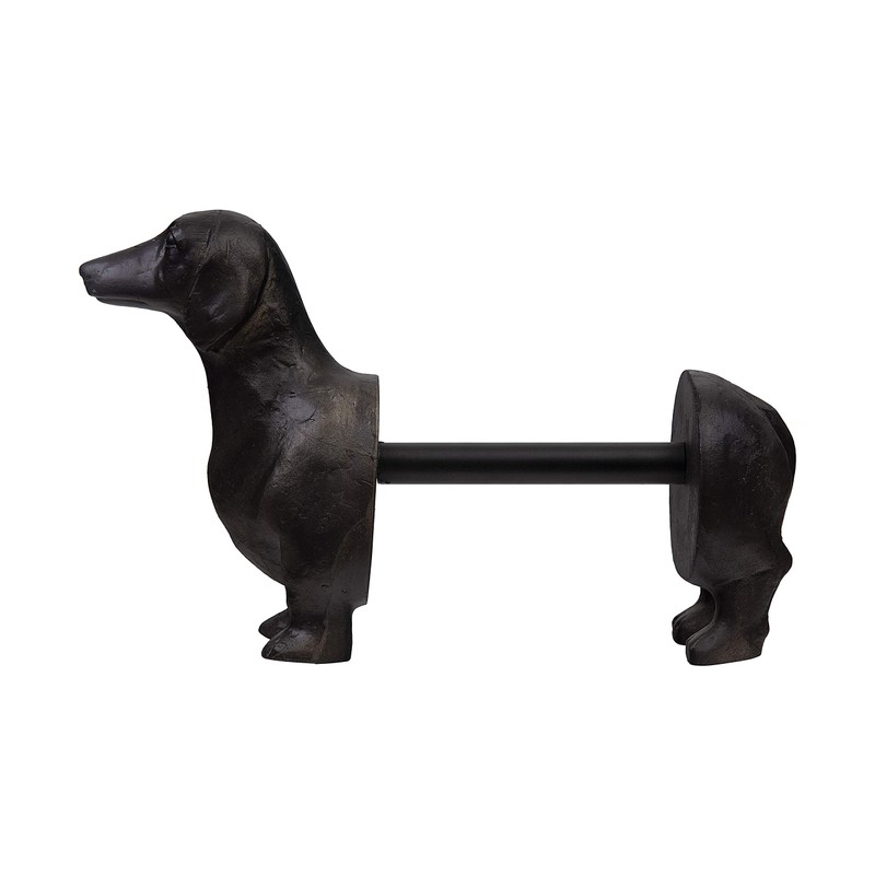 Creative Co-Op Antiqued Bronze Dachshund Dog Paper Towel Holder