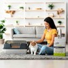 PAWISE Stainless Steel Cat Litter Box System Set, 23.6"x15.7"x8.7" Large