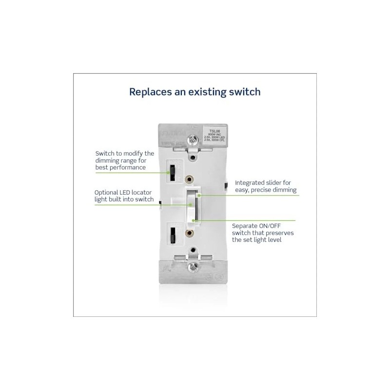 Leviton Light Almond Electronic Dimmer Switch for LED and Incandescent