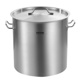 53QT Stainless Steel Stockpot with Lid Handle for Kitchen Cooking Soup & Sauce PotsDefault: Default