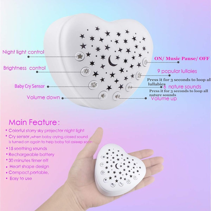 BEREST A13 White Noise Machine & Baby Sleep Soother with