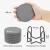 Azhou Absorbent Coasters for Drinks, Grey Coasters Set of 6