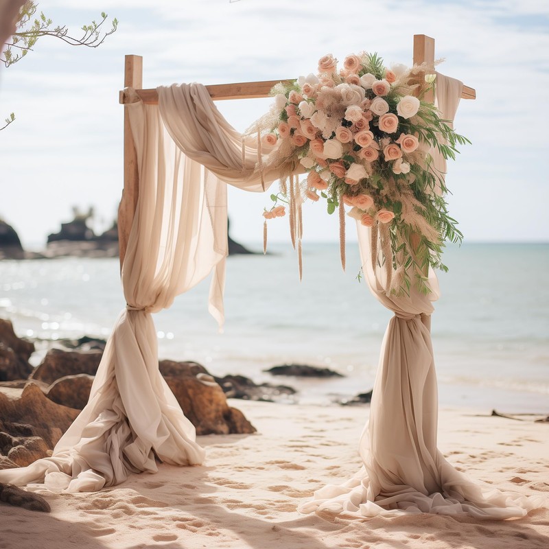 Wedding Arch Draping Fabric, 1 Panel 28" x 19Ft Deep