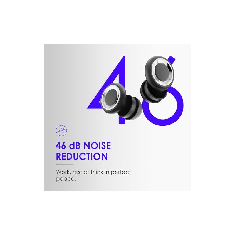 Ear Plugs for Sleeping - Total Silence! Single + Double