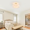 Widluth Modern Semi Flush Mount Ceiling Light Modern Gold 3-Lights