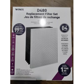 Filter WINIX D480 True HEPA Replacement Filter D4 with 4 Activated CARBON filters(1+4)