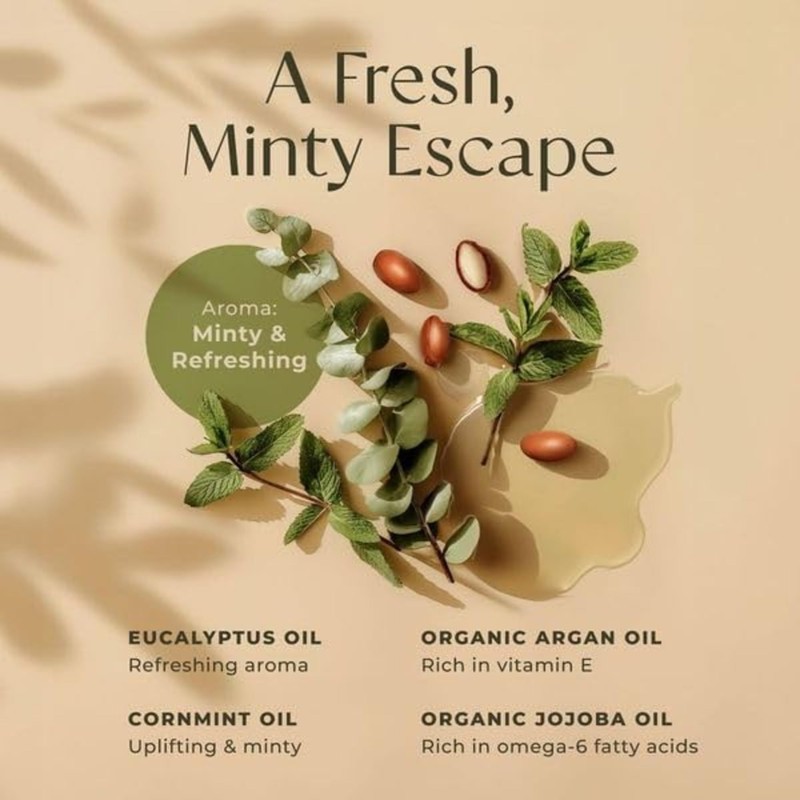 Gya Labs Eucalyptus Mint Massage Oils for Massage Therapy -