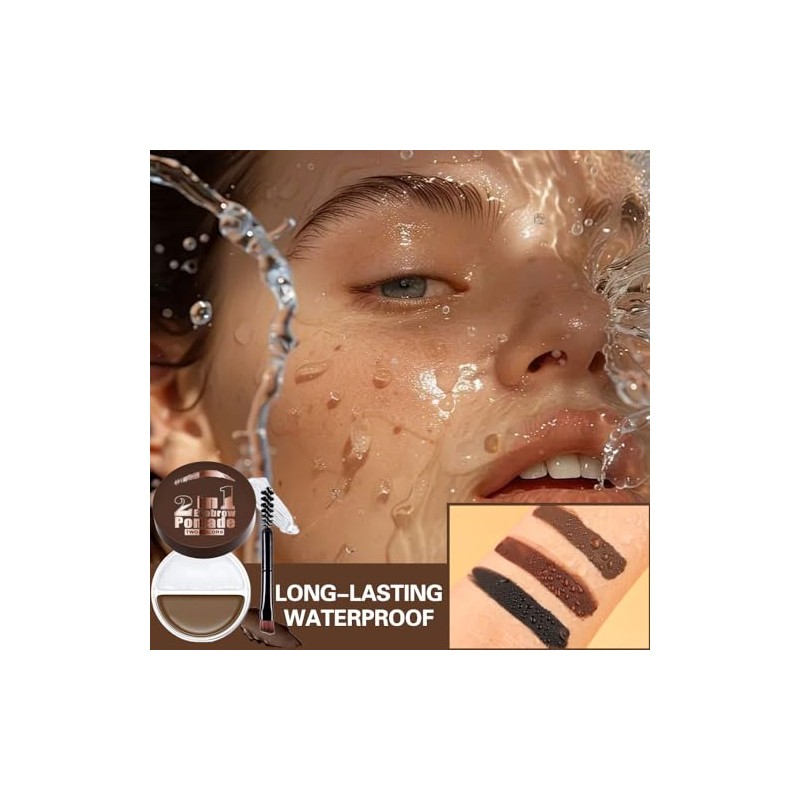 Bluemega Crema de Cejas Bicolor 2 en 1 y Gel