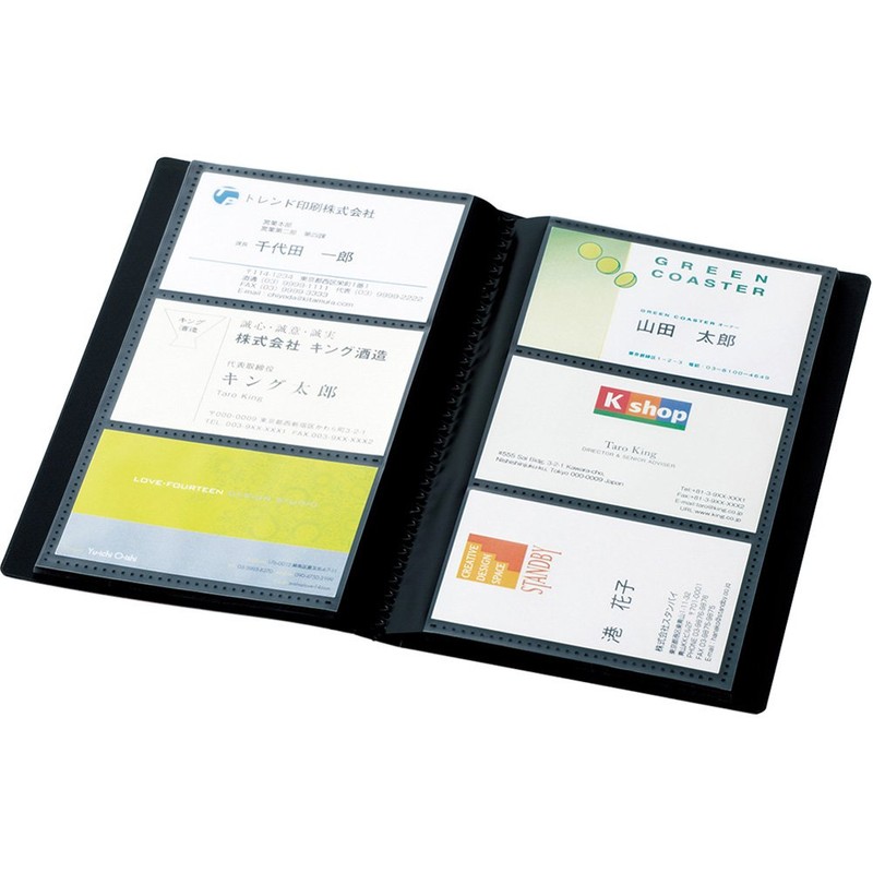 キングジム 名刺ホルダーコンパクトタイプ ショットドックス 42SD 黒