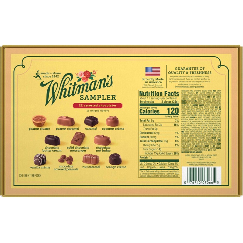 Whitman's Sampler Mother's Day Assorted Chocolates, 10 Ounce (22 Pieces)