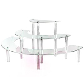 Acrylic Display Risers Cupcake Stand 1Pack Perfume Stand Organizer Dessert Table Display Set Catering Supplies Buffet Display Cupcake Holder Perfume Tray Perfume Holder Food Stands (Colorful)