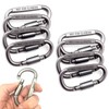 Senshuomy Carabiner Clip,Keyring,Metal Clips with Screw Lock for Hammock,Camping, Hiking,