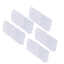 Caja de almacenamiento organizadora de batería, 10 Uds. Caja de soporte de batería transparente multifuncional dura para guardar 4 uds/5 uds pilas AAA