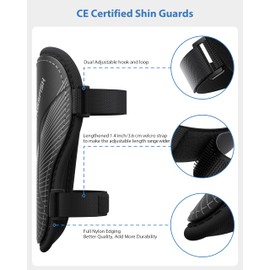Shin Pads Boys CE Certified Airsfish Kids Football Shin Guards Breathable Non Slip Extended Adjustable Straps Lightweight Soccer Shin Pads for Boys Girls Teens Leg Calf Protective Gear