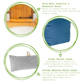 Nicola Spring Door Draught Excluder - 80 x 12cm - Yellow - 1pc - Velvet Indoor Decorative Wind Stopper Home Interior Air Strip Wind Seal Window Draft Snake Sound Blocker for Home, Office Doors