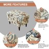 Eco-Ancheng Stretch Ottoman Cover Rectangular Storage Ottoman Slipcover Footrest Stool