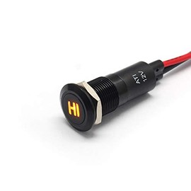 Alpinetech PLB12MS 12mm 1/2" 12V LED Metal Signal Indicator Pilot Dash Light (HI)