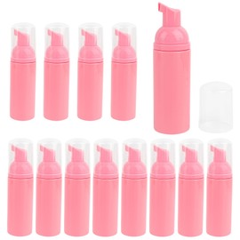Framendino, 12 Pack Pink Empty Foam Pump Bottles 2 Oz Travel Foaming Soap Dispenser Bottle for Hand Lash Cleanser