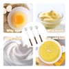 3 pcs Stainless Steel Semi-Automatic Whisk Wood Grain Hand Push