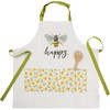 Primitives by Kathy Bee Happy Bee Themed Apron, White, One
