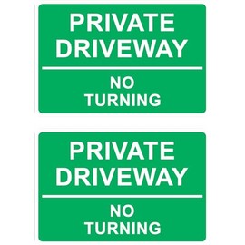 Private Driveway No Parking - 300mm x 200mm plastic signs with rounded corners