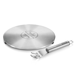 Tescoma Grandchef Induction Adaptor Plate Stainless Steel with 21 cm Diameter, Induction Adapter for Cooking with Normal Pots and Pans on Induction Hobs