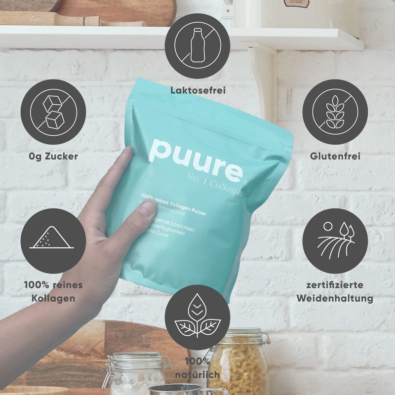 puure® No. 1 Collagen Powder - 100% Pure Bioactive Collagen