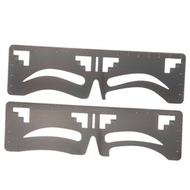 TOVINANNA 2pcs Eyebrow Ruler Template for Precise Shaping and Measuring Brow Guide Stencil for Symmetrical Eyebrows for Makeup Beginners and Professionals