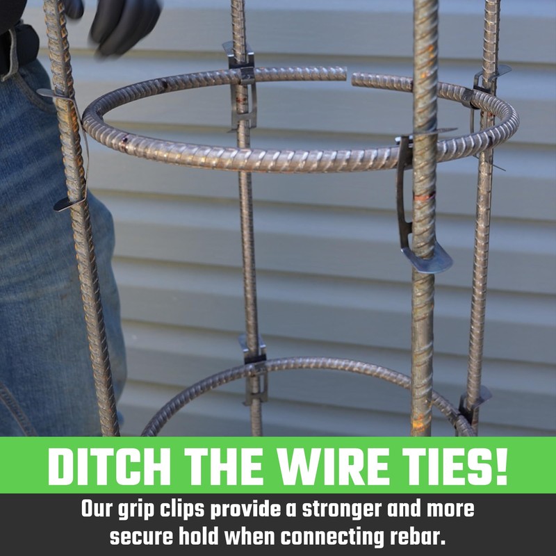 Badger Grip Clip - No Concrete Rebar Wire Ties Needed