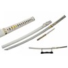 40" White Crab Tomoe Carbon Steel Katana with Scabbard and