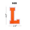 1 PCS 4.0" Orange Chenille Letter Patch, Iron on Patches