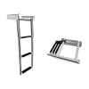 3-Step Under Platform Telescoping Slide Mount Boat Boarding Ladder Stainless