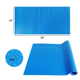 1 Pcs Extra Large Swimming Pool Ladder Mat, 36"x24" Protective Non-Slip Pool Step Pad with Texture，Protective Ladder Pad for Above Ground Swimming Pools Liner and Stairs (Blue)
