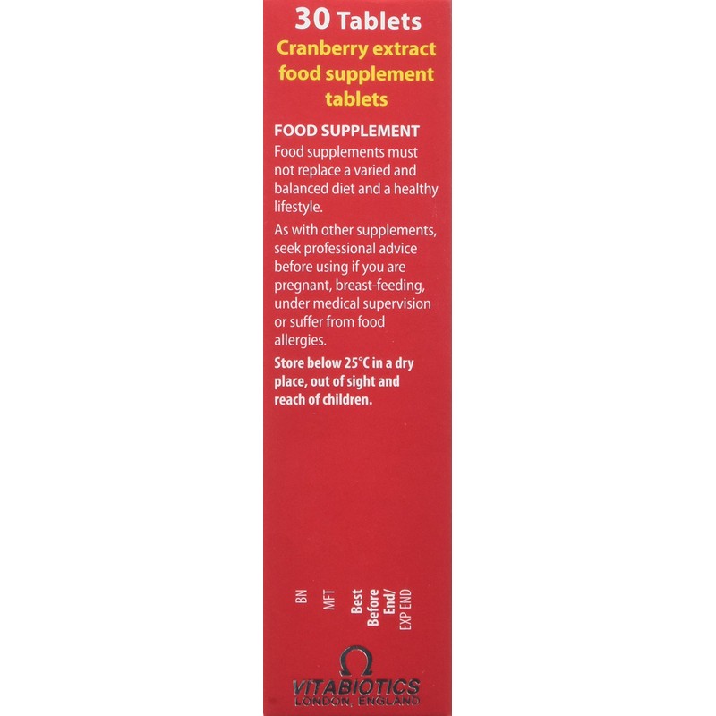 Vitabiotics Ultra Cranberry - 30 Tablets for super strength