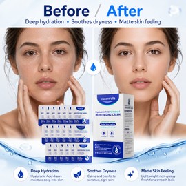 Hyaluronic Acid Moisturizer Sachets for Daily Hydration – Travel Size Cream for Dry Sensitive Skin