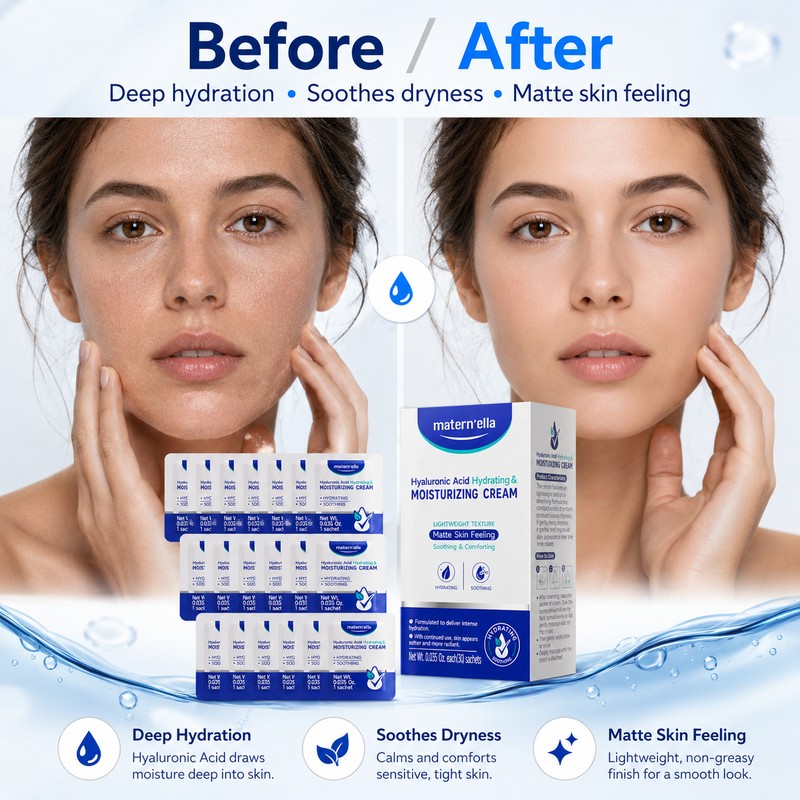 Hyaluronic Acid Moisturizer Sachets for Daily Hydration – Travel Size