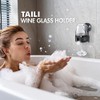 Suction Cup Wine Glass Holder for Shower & Bath -