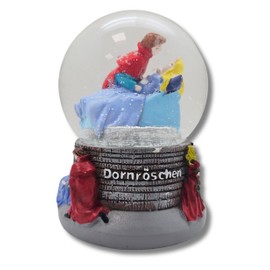 Fairy Tale Snow Globe Sleeping Beauty | Shaking Ball Glitter Ball Fairy Tale Motif | Gift for Collectors | W: 65 mm, H: 85 mm | 30037