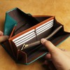 [E-mono] Long Wallet Ladies Garçon Wallet Cowhide Genuine Leather Large