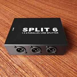 Snblzhef XLR 1 in 6 Out Signal Splitter Mixer Signal Distributor Balanced XLR Signal Distributor
