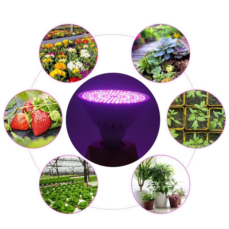 290LED Single Head LED Plant Light Bulb Greenhouse Garden Indoor