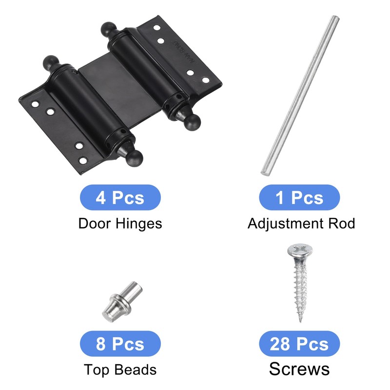 uxcell Spring Hinges, 4Pcs 3" - Double Action Self-Closing Door