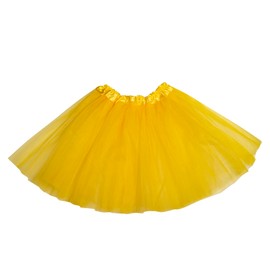Vonokee - Tutus - Faldas de tul tutú para mujer, disfraz, correr, danza, cumpleaños, Halloween, talla única, Amarillo
