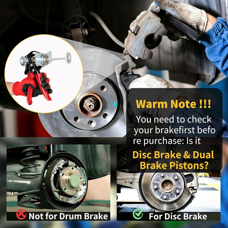 Heavy Duty Brake Caliper Compressor Tool for Brake Pad Replacement,