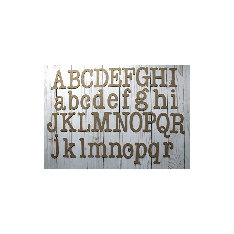 3" Typewriter Lowercase, Uppercase, Numbers chipboard alphabet die cuts