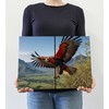 The Plum Penguin Bateleur Eagle Flight Wood Wall Art: African
