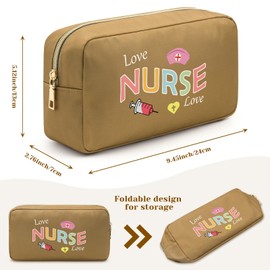 Unique Nurse Birthday Gifts Makeup Bag Nurse Appreciation Present Nursing Pouch for Women Female Her Student Nurse Gifts Cosmetic Bag Nursing Valentines Day Present for Students Sister Besties